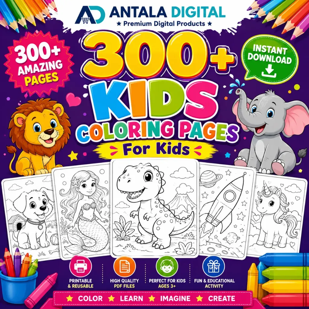 300 Kids Coloring Pages For Kids
