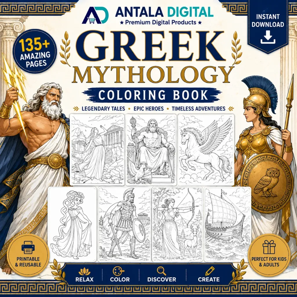 135 Greekmythology Coloring Book
